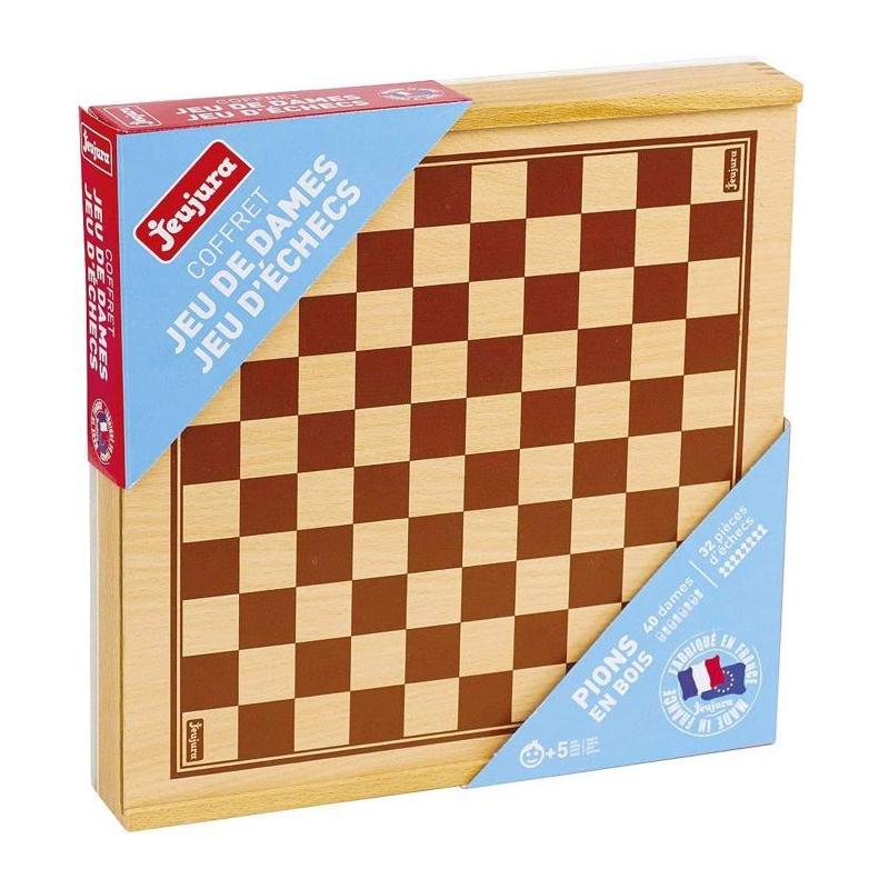 Coffret Jeux de Dames et Echecs - Plus responsable, Made in France