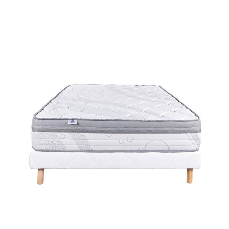 Ensemble matelas + sommier VISCOPLUS 160x200 cm - Ferme - Face été/hiver