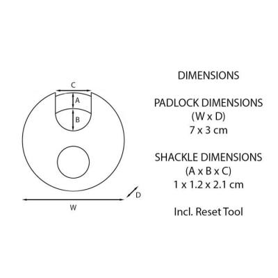 Cadenas Disque Excell 70mm en Acier Inoxydable - Master Lock M40EURDNUM