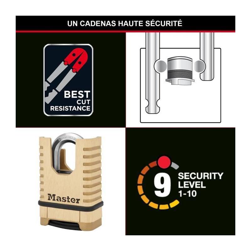 Cadenas Haute Sécurité MASTER LOCK - Ultra Résistant
