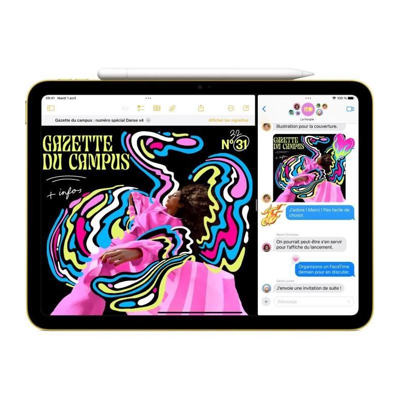 Tablette Tactile APPLE iPad A16 (2025) 11" Wi-Fi 512Go Jaune