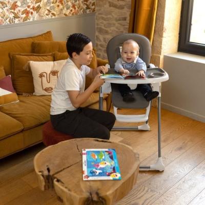 Chaise haute NANIA BIANCA - Confortable et pratique - Fabriquée en France