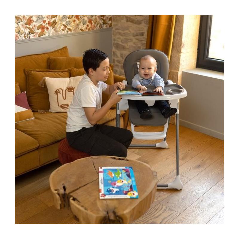 Chaise haute NANIA BIANCA - Confortable et pratique - Fabriquée en France