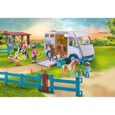 Jeu PLAYMOBIL 71493 Van pour cheval et poneys avec enclos - Horses of Waterfalls