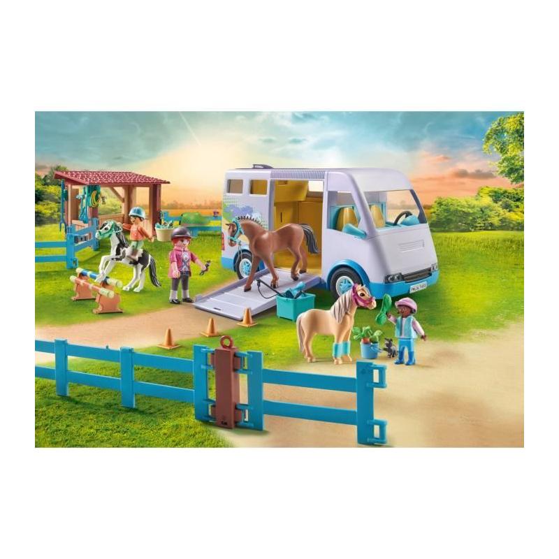 Jeu PLAYMOBIL 71493 Van pour cheval et poneys avec enclos - Horses of Waterfalls