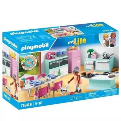 Découvrez la Cuisine avec îlot central Playmobil 71608 !