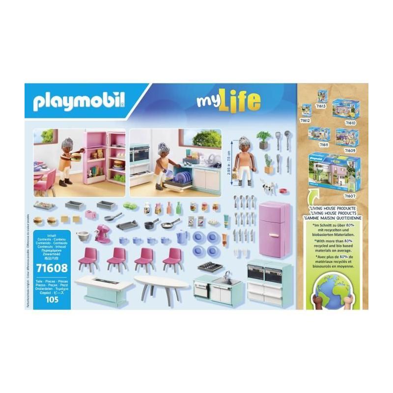 Découvrez la Cuisine avec îlot central Playmobil 71608 !