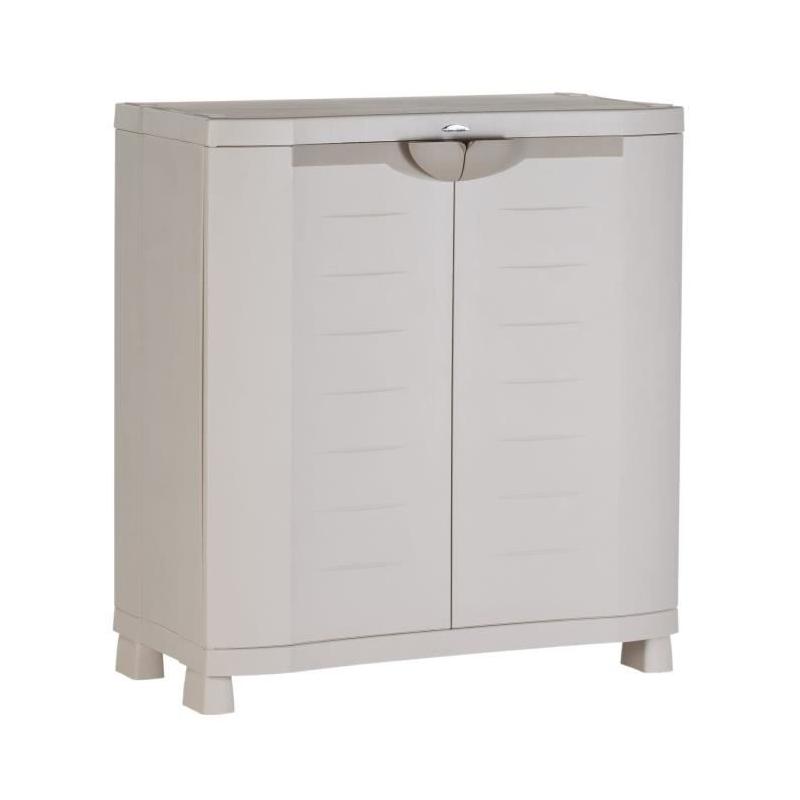 Armoire basse de rangement en résine PLASTIKEN - Compacte et pratique