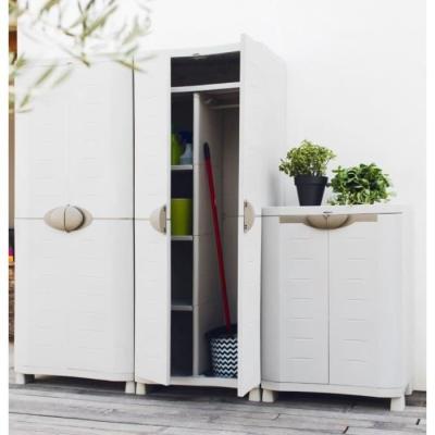 Armoire basse de rangement en résine PLASTIKEN - Compacte et pratique