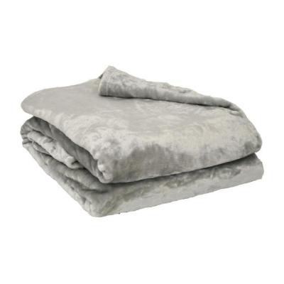 Couverture microflanelle 220x240 cm perle - Chaude et douillette