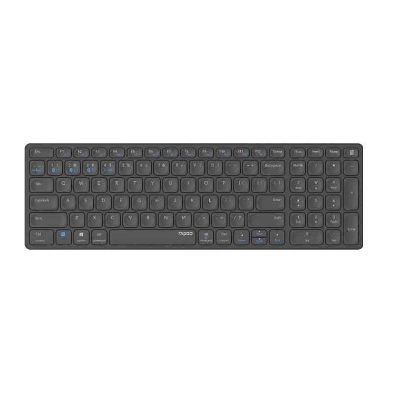 Ensemble clavier souris RAPOO 9700M Sans fil Multimode Noir - Compact et performant