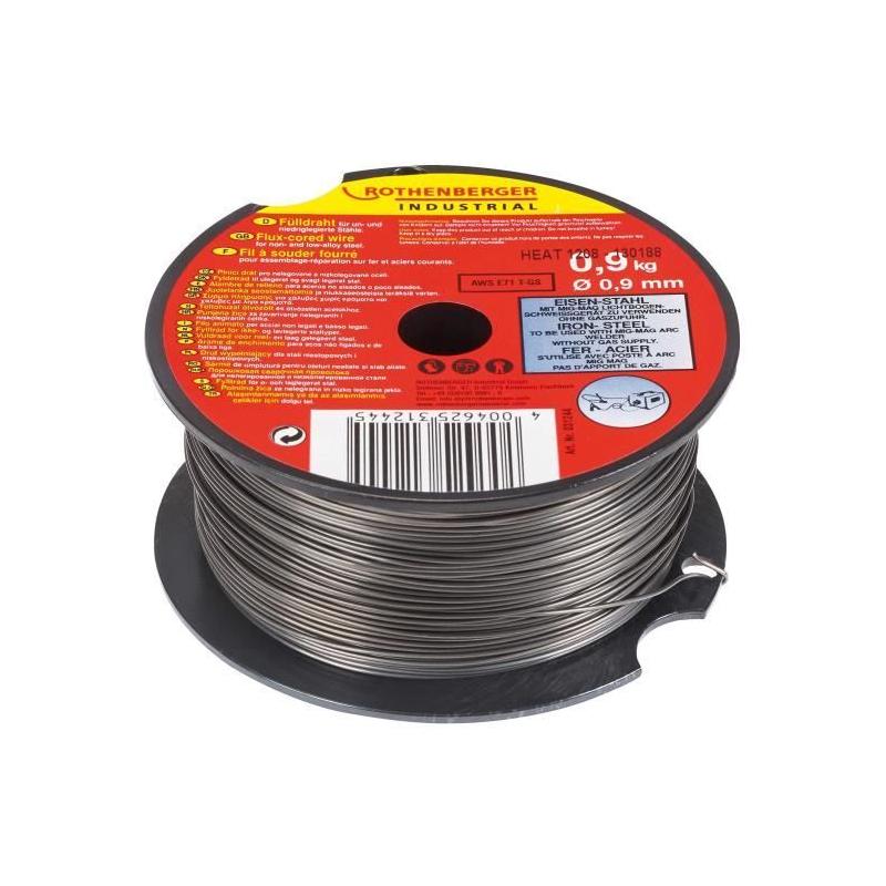 Fil fourré 0,9mm 0,9kg pour poste MIG/MAG - Dimensions compactes