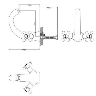 ROUSSEAU Robinet mélangeur lavabo Beverley - Design compact