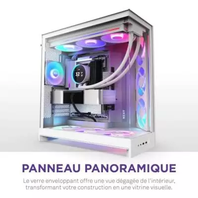 Boitier moyen-tour - NZXT - CM-H92FW-R1 - H9 Flow RGB - Ventilateurs RGB inclus - Blanc Boitier moyen-tour - NZXT - CM-H92FW-R1 - H9 Flow RGB - Ventilateurs RGB inclus - Blanc