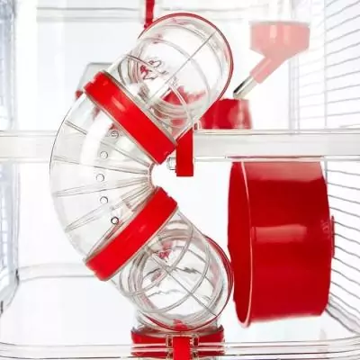 Cage Rody3 duo pour petits rongeurs - Grenadine - L 41 x l 27 x H 40,5 cm Cage Rody3 duo pour petits rongeurs - Grenadine - L 41 x l 27 x H 40,5 cm