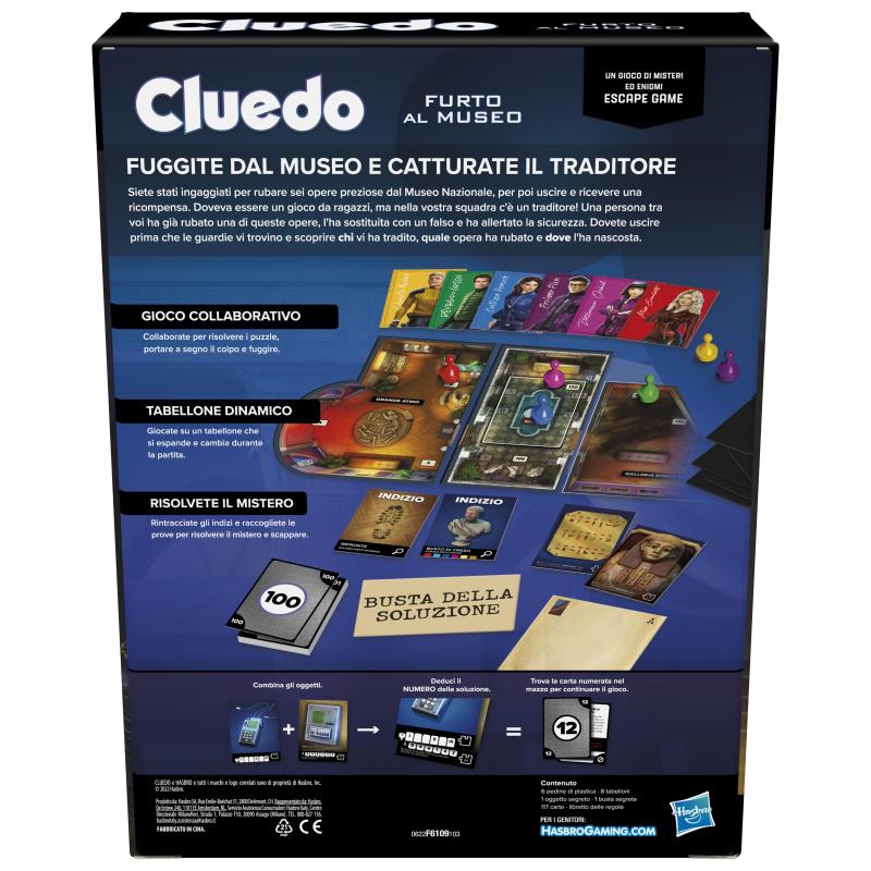 Hasbro Gaming Cluedo Vol au musée