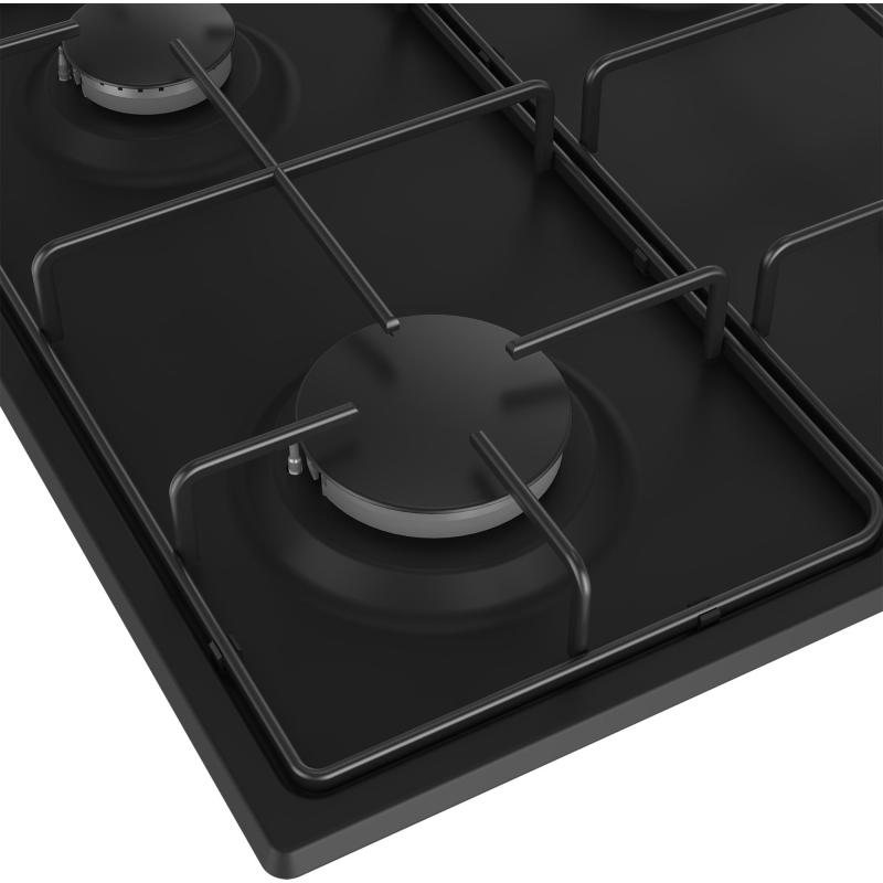 Beko HIGG 64123 SB plaque Noir Intégré 60 cm Gaz 4 zone(s)
