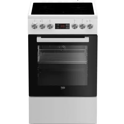 Beko FSE57302GWC Cuisinière Electrique Plaque avec zone à induction Noir, Blanc