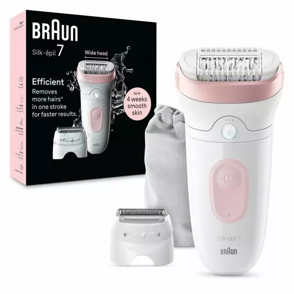 Braun Silk-épil 7 7-030 40 pince(s) Rose, Blanc