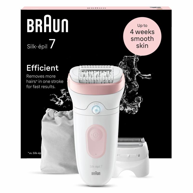 Braun Silk-épil 7 7-030 40 pince(s) Rose, Blanc