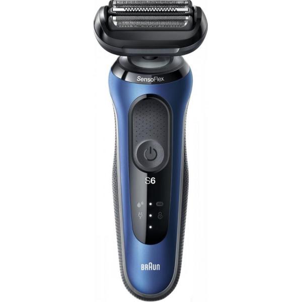 Rasoir Électrique BRAUN Series 6 61-B7200cc - Tete pivotante SensoFlex et lames SensoFoil - Bleu
