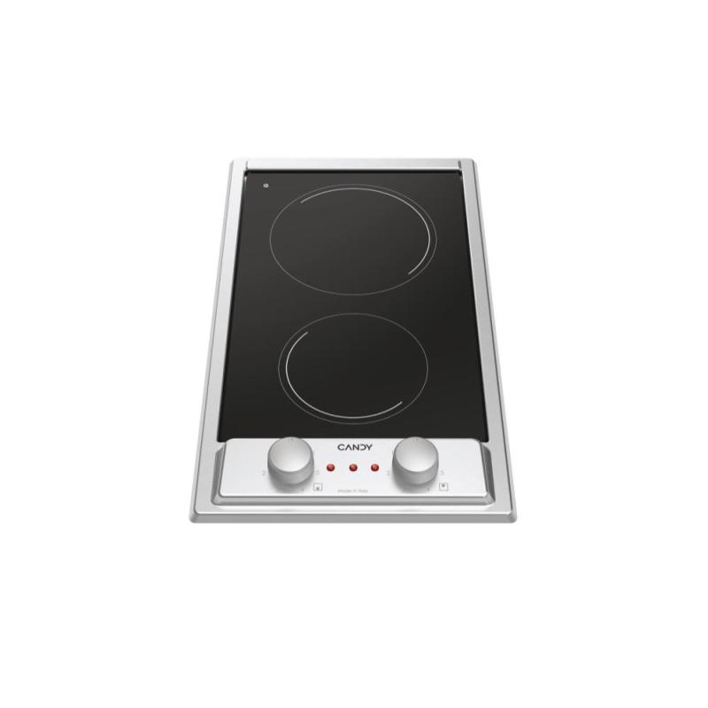 Candy CH32XK Plaque de cuisson Timeless Vitrocéramique, 2 zones, Noir, Vetroceramic