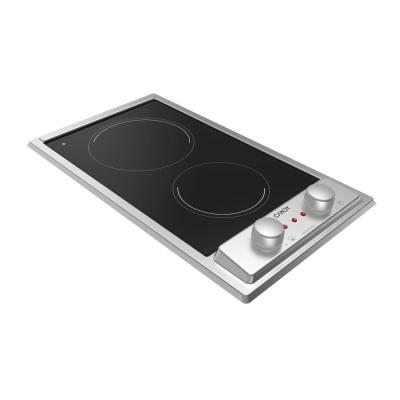 Candy CH32XK Plaque de cuisson Timeless Vitrocéramique, 2 zones, Noir, Vetroceramic