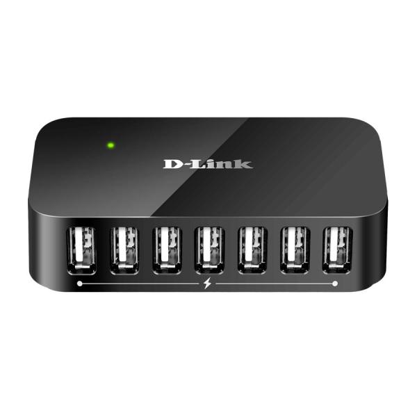 D-Link DUBH7 hub & concentrateur USB 2.0 480 Mbit/s Noir