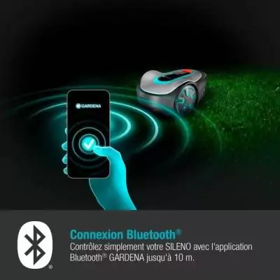 Tondeuse robot GARDENA SILENO minimo 250 - Bluetooth - 250m² - Triple lames pivotantes