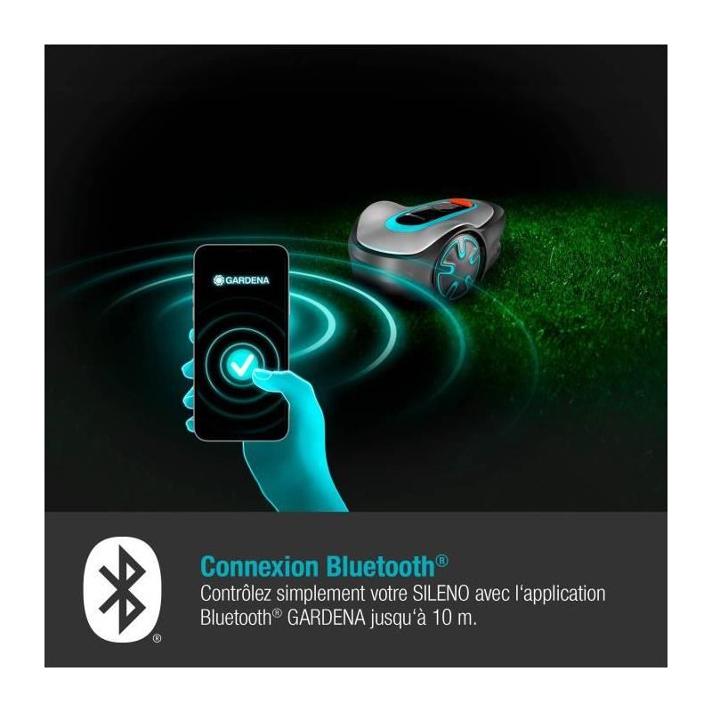 Tondeuse robot GARDENA SILENO minimo 250 - Bluetooth - 250m² - Triple lames pivotantes