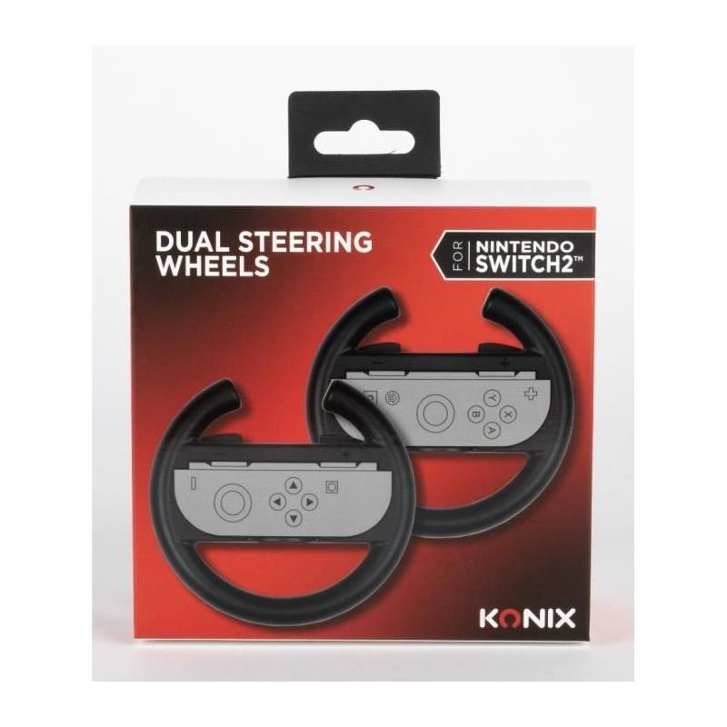 Paire de volants KONIX pour Joy-Con Nintendo Switch 2 - Noir