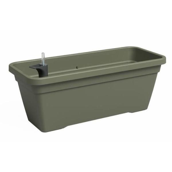 ARTEVASI Jardiniere - Plastique - Vert sec - Rectangulaire - L77,9 x P24 x H22cm