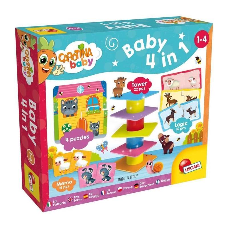 La Ferme 4 en 1 - Coffret éducatif pour bébé - Puzzle et associations