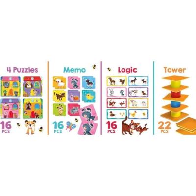 La Ferme 4 en 1 - Coffret éducatif pour bébé - Puzzle et associations