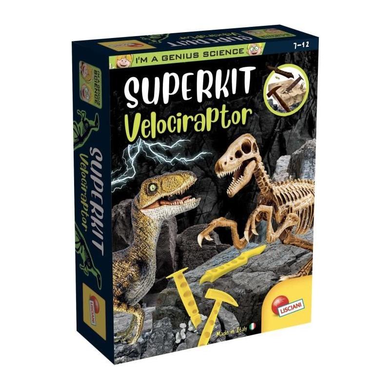 Super kit Velociraptor - Kit scientifique pour devenir un génie de l'archéologie