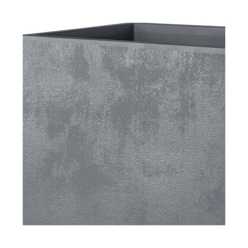 Pot de fleur Cube DEROMA - Millennium R - Ashgrey - Avec réserve d'eau - Roulettes 49 cm
