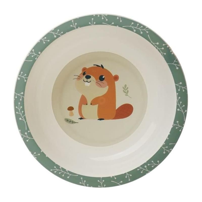 Ensemble repas micro-ondes THERMOBABY - Castor - Assiette, bol, gobelet