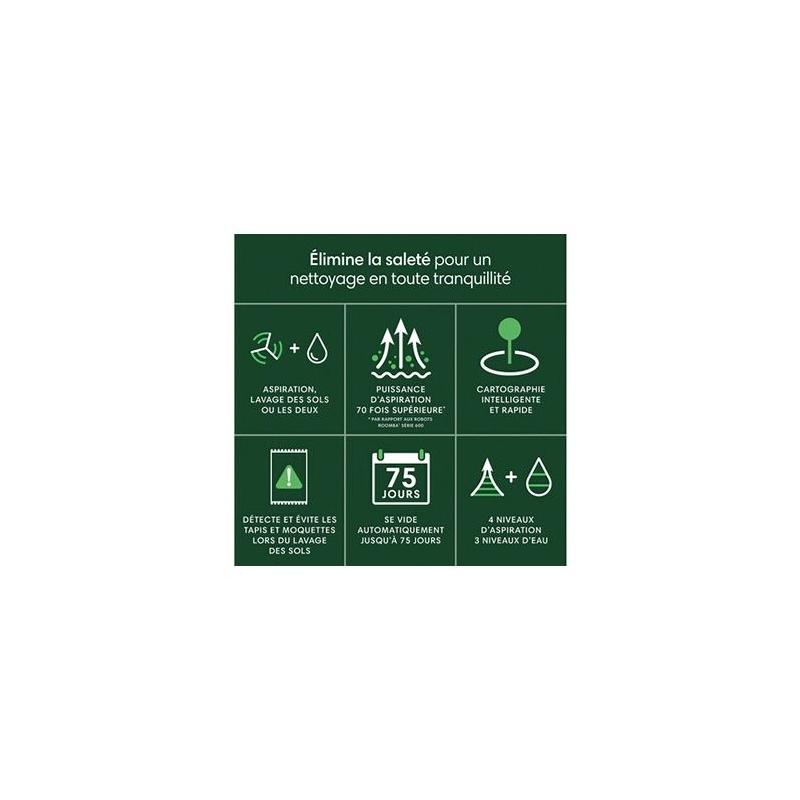 Aspirateur robot Irobot ROOMBA 105 - Aspiration et lavage - Blanc