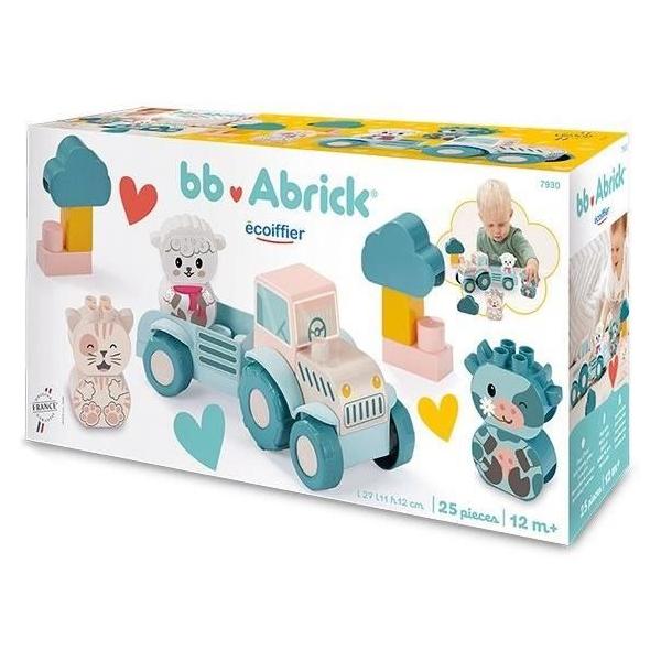 Tracteur - Ecoiffier - Mon premier tracteur - 25 pieces - Couleur pastel - Pour bébé 12 mois