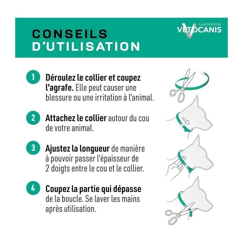 Collier répulsif puces tiques et moustiques pour chien - Lot de 2