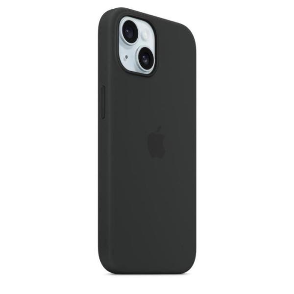 APPLE - iPhone 15 - Coque en silicone avec MagSafe - Noir