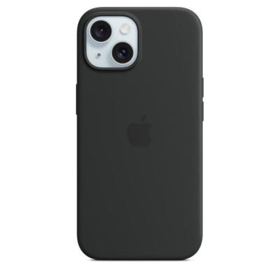 Coque iPhone 15 Silicone avec MagSafe - Noir