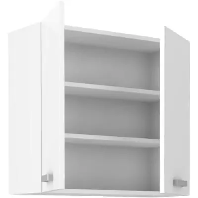 Meuble haut 2 portes battantes ATLAS - Blanc - L80 x P31 x H72 Meuble haut 2 portes battantes ATLAS - Blanc - L80 x P31 x H72
