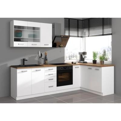 Meuble haut 2 portes battantes ATLAS - Blanc - L80 x P31 x H72