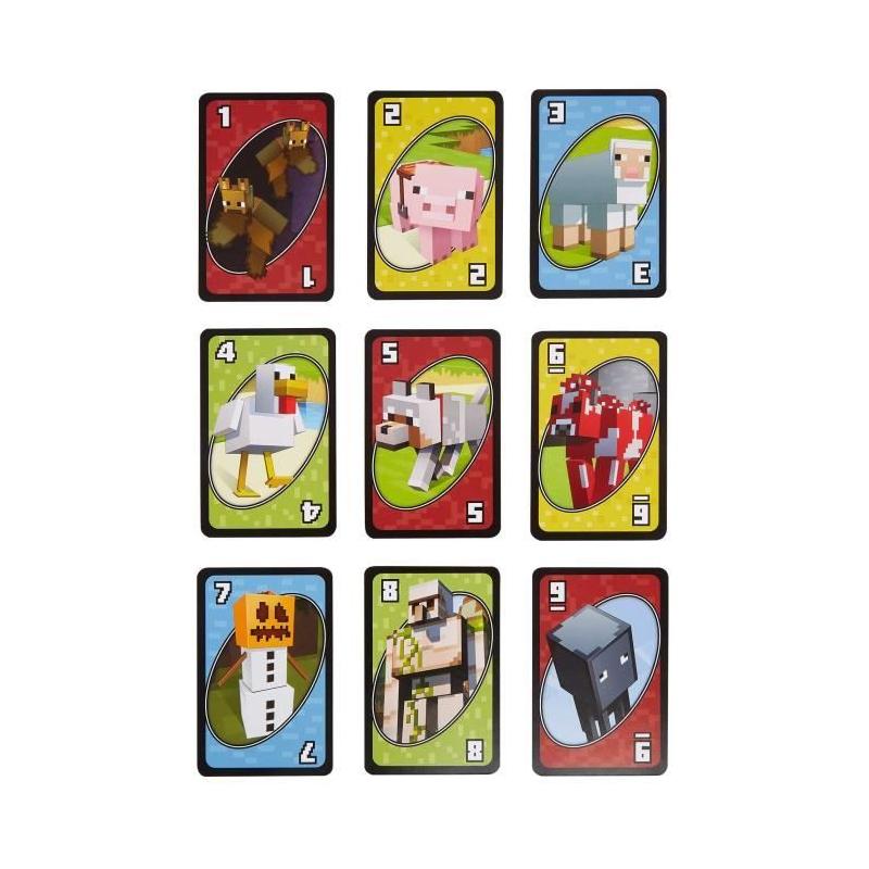 Jeu de cartes Uno Minecraft pour les fans du jeu vidéo!