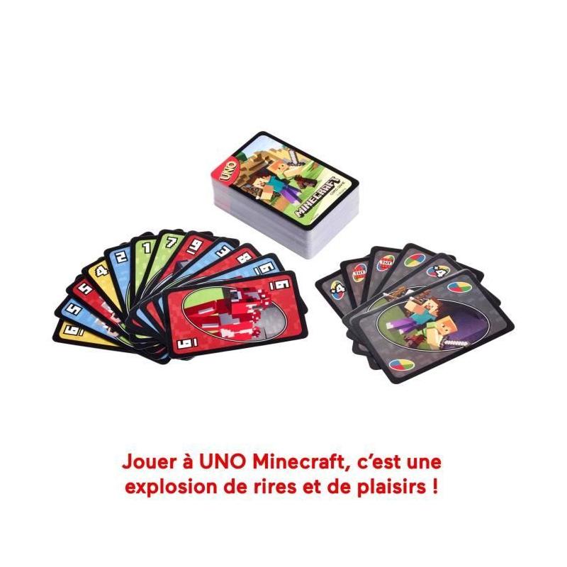 Jeu de cartes Uno Minecraft pour les fans du jeu vidéo!