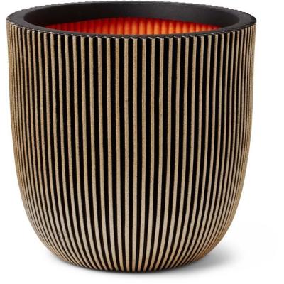 Pot de fleur boule CAPI EUROPE GROOVE NL 35 x 34 cm Noir/Or