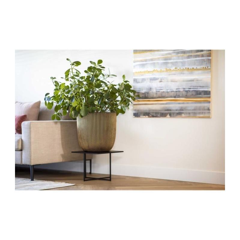 Pot de fleur boule CAPI EUROPE GROOVE NL 35 x 34 cm Noir/Or