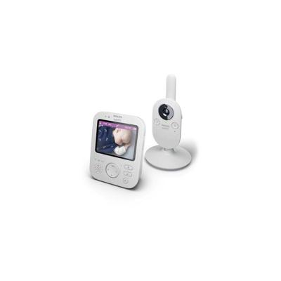 Babyphone Vidéo 300m - Écran 3,5' couleur zoom x2 - Berceuses - Veilleuse - Température