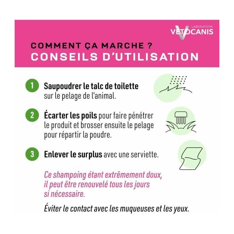 Shampoing sec VETOCANIS - 150gr pour Chat